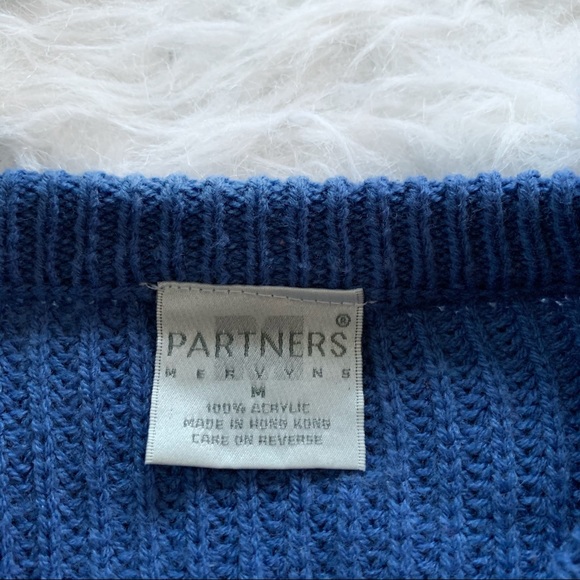 SOLD❣️Vintage Style Oversized Blue Sweater - Picture 7 of 7